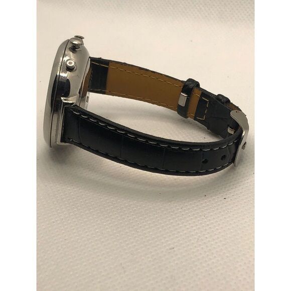 Fossil FTW5021 Women's Black Leather Analog Silver Dial Hybrid Smart Watch HO380 - Picture 8 of 9